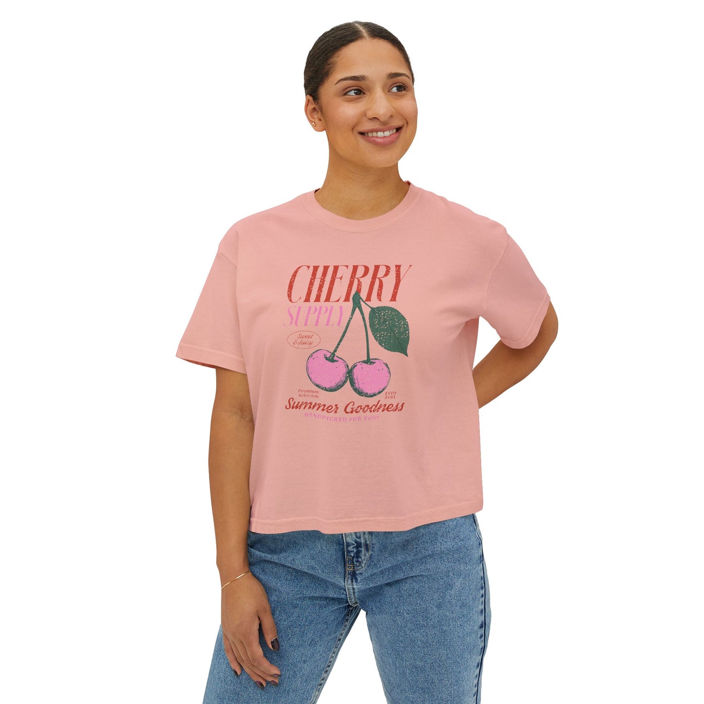 Cherry Graphic Women's Boxy Tee