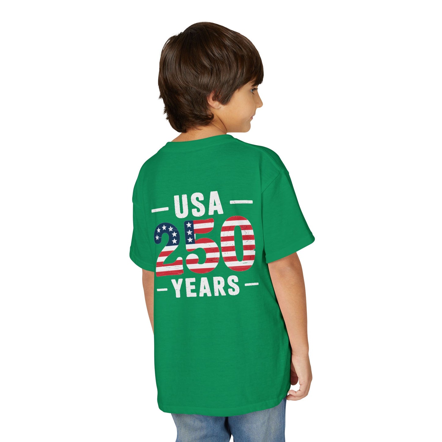 Youth USA 250 Years Patriotic Flag T-Shirt