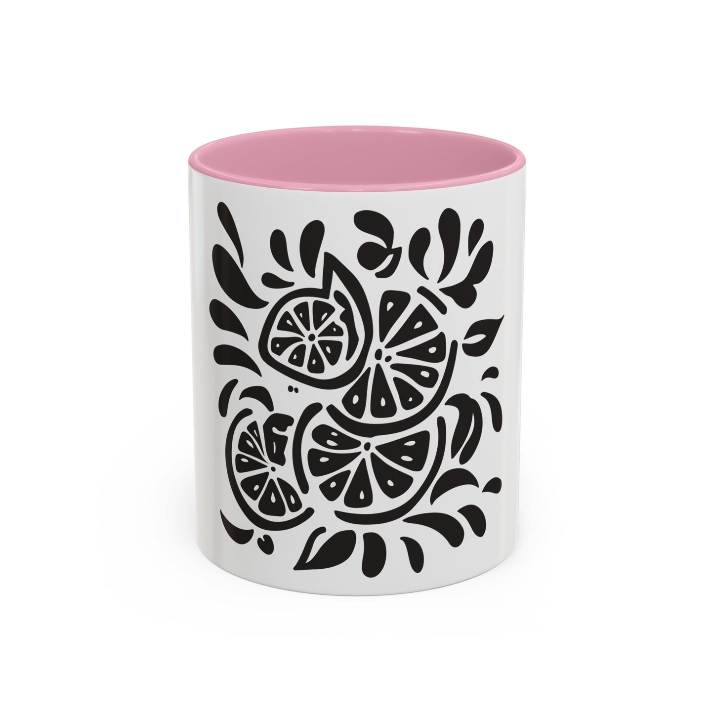 Monochrome Citrus Accent Mug