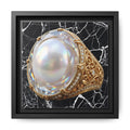 Pearlescent Marble Ring Wall Canvas