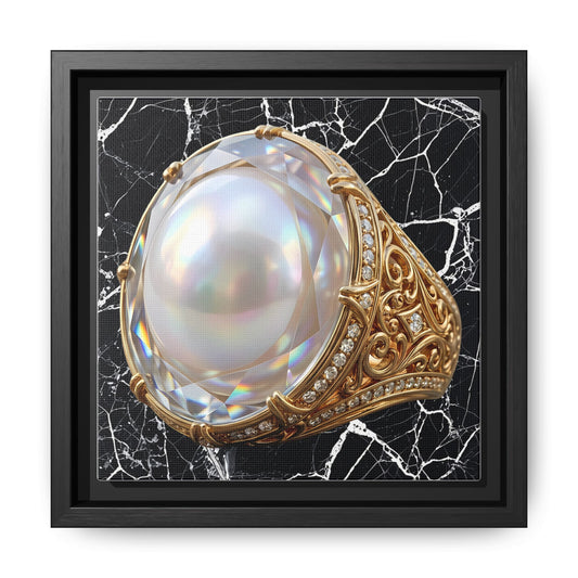 Pearlescent Marble Ring Wall Canvas