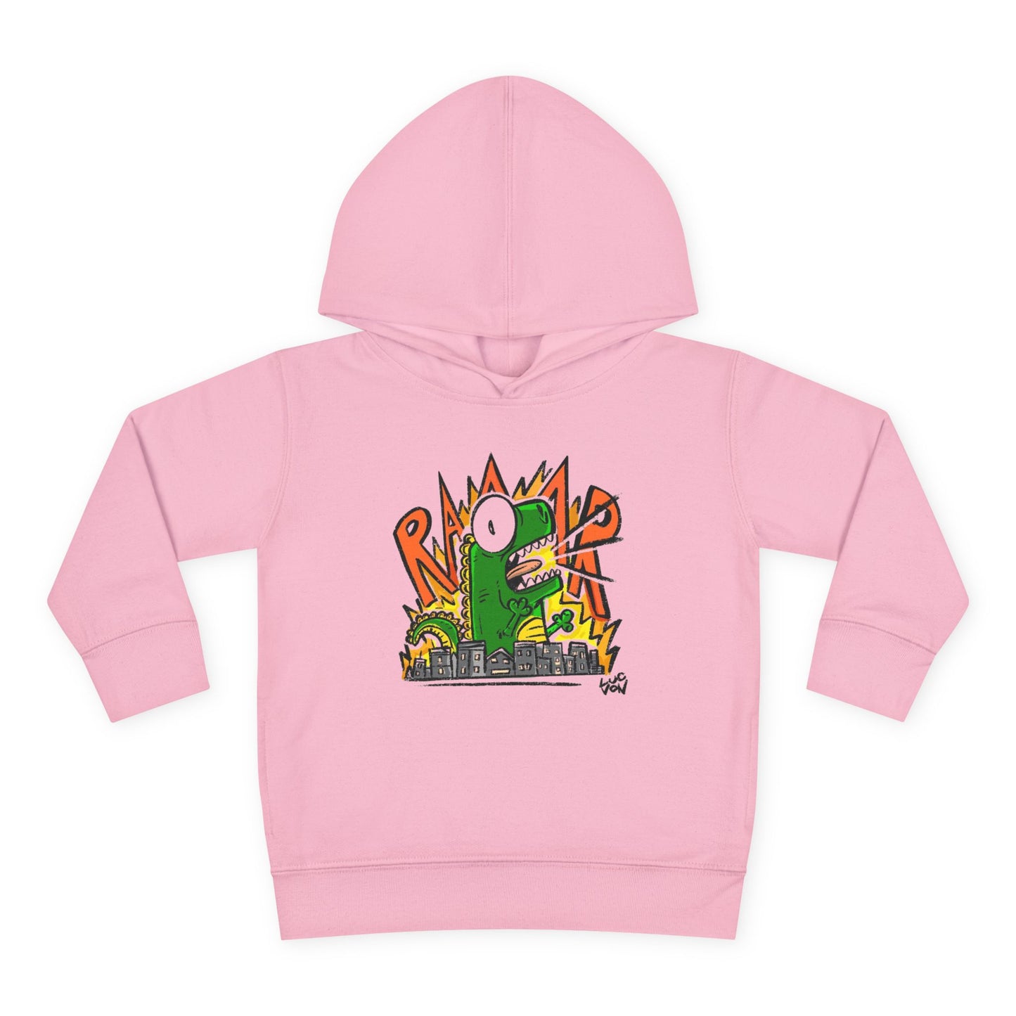 Comic Roaring Dinosaur Toddler Hoodie