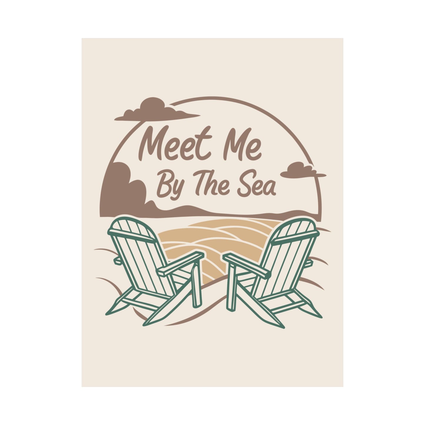 Meet Me By The Sea Coastal Matte Poster