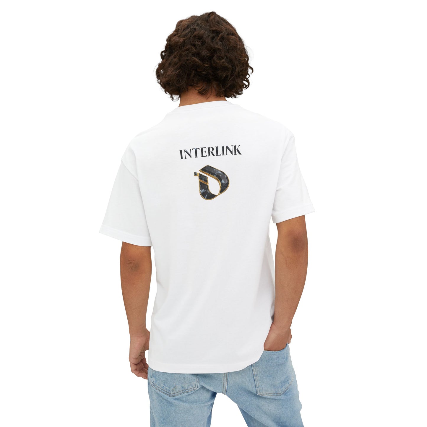 Interlink Faceted Black Diamond Back Print Men’s Tee