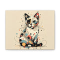 Playful Abstract Cat Canvas