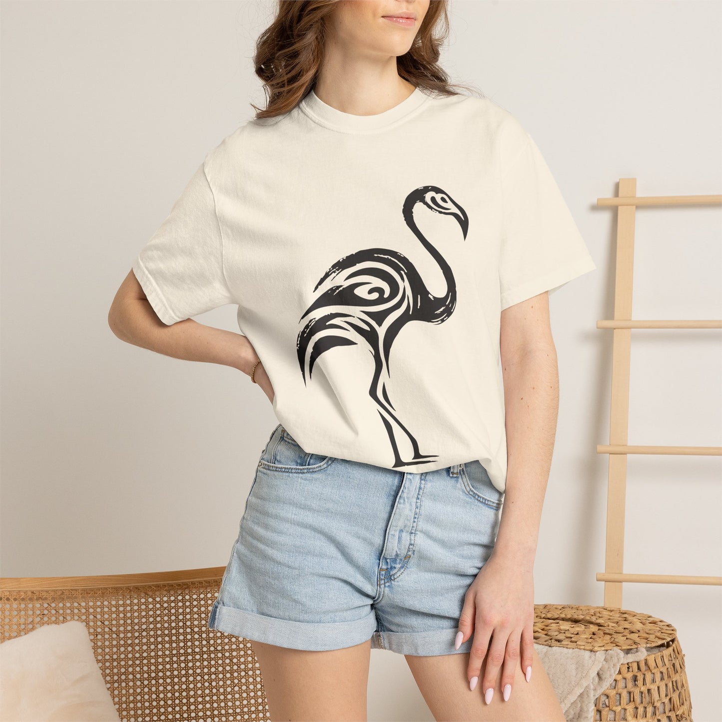 Flamingo Tribal Graphic T-Shirt