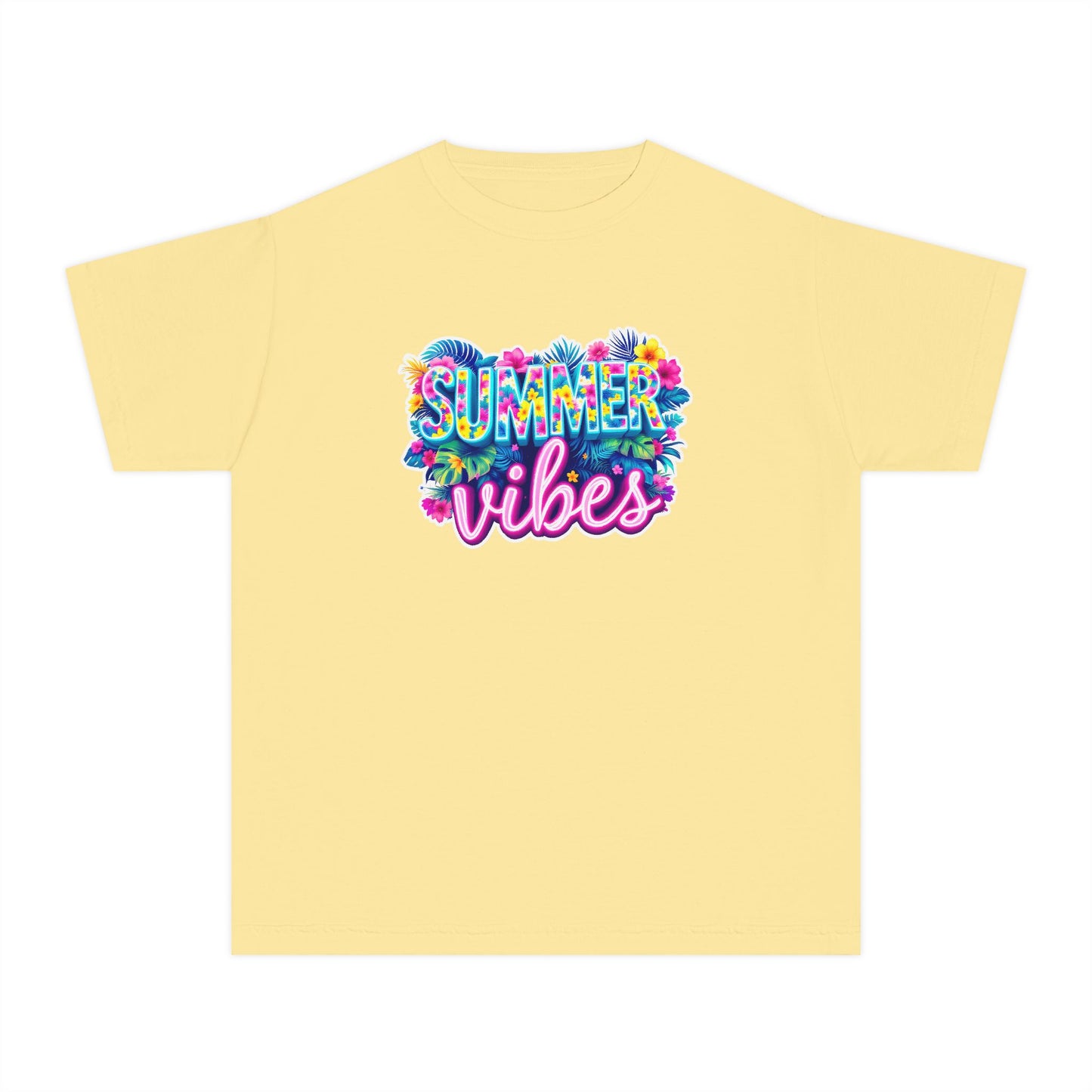 Summer Vibes Floral Youth Tee