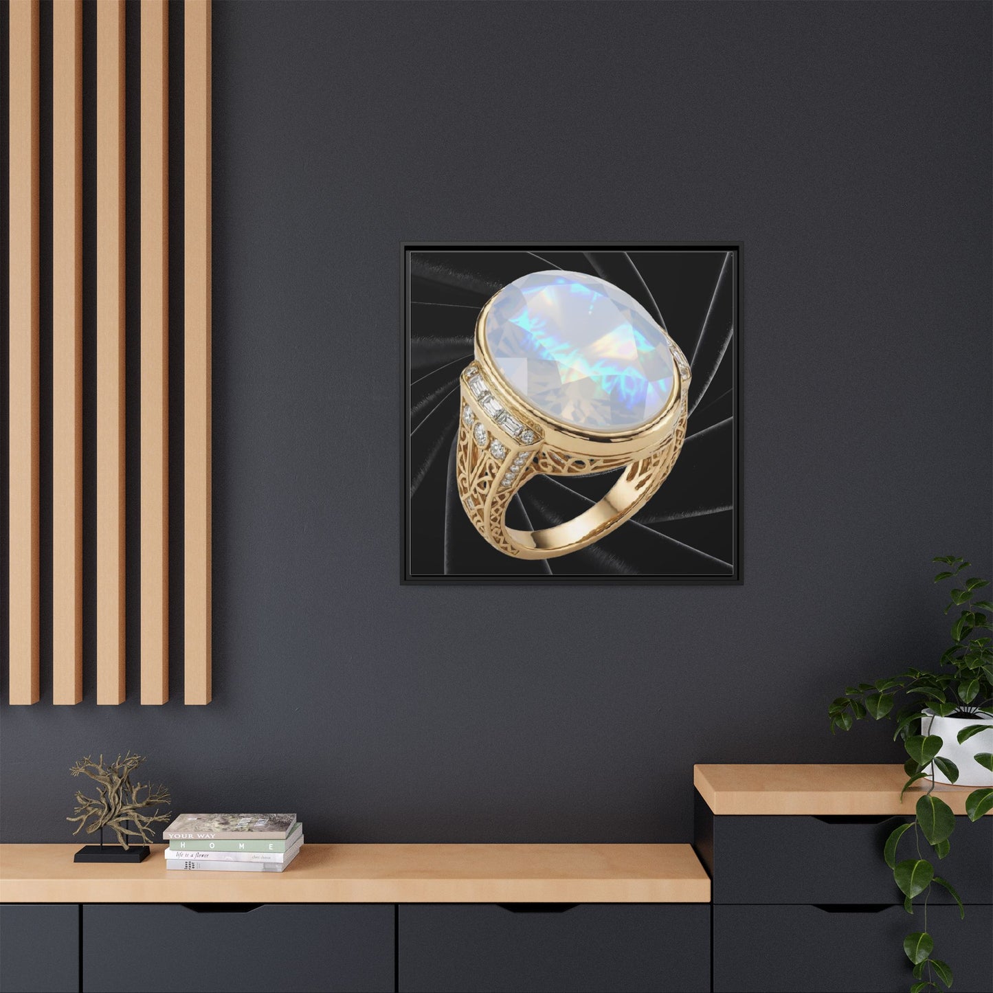 Moonlit Velvet Ring Canvas