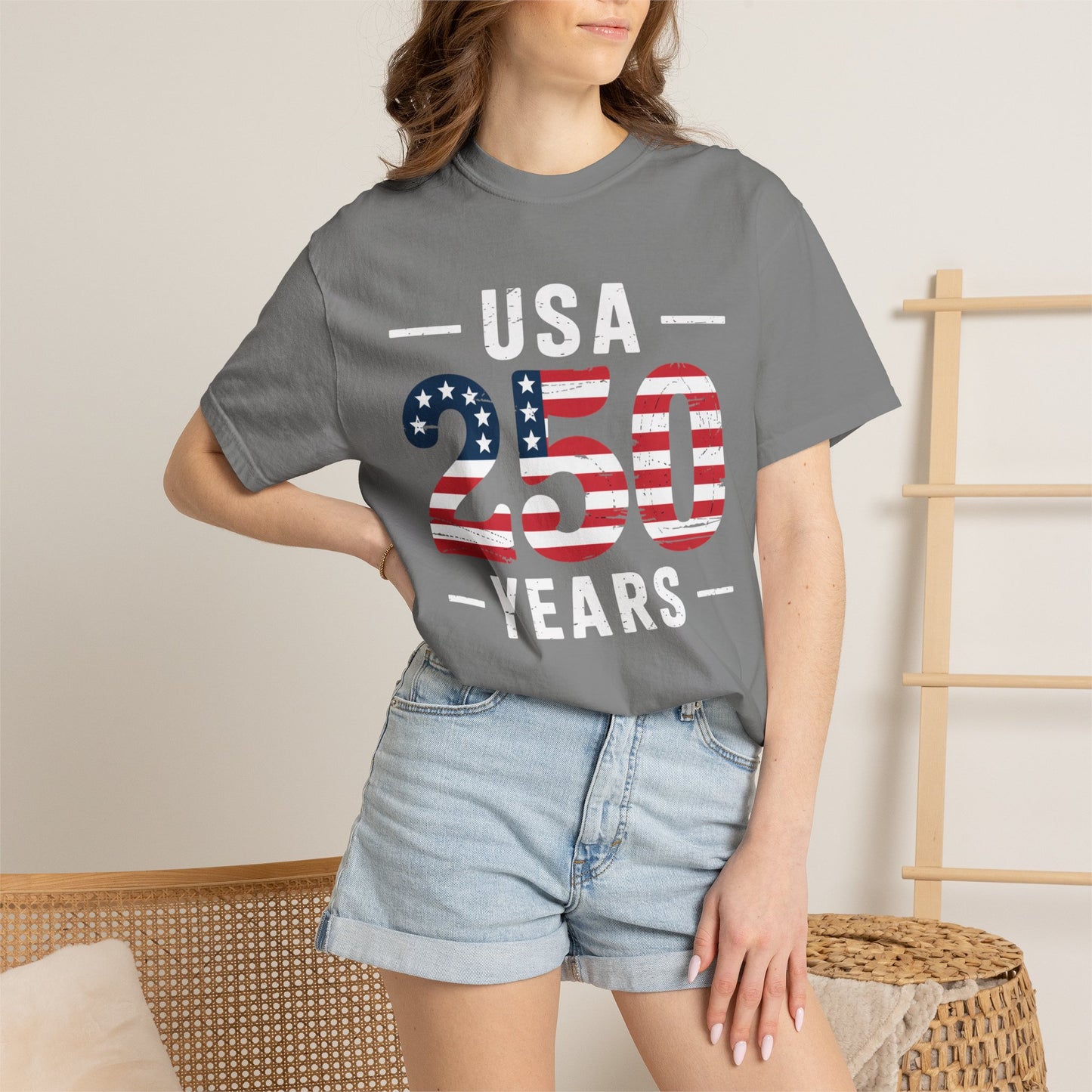 250 American Flag Graphic T-Shirt