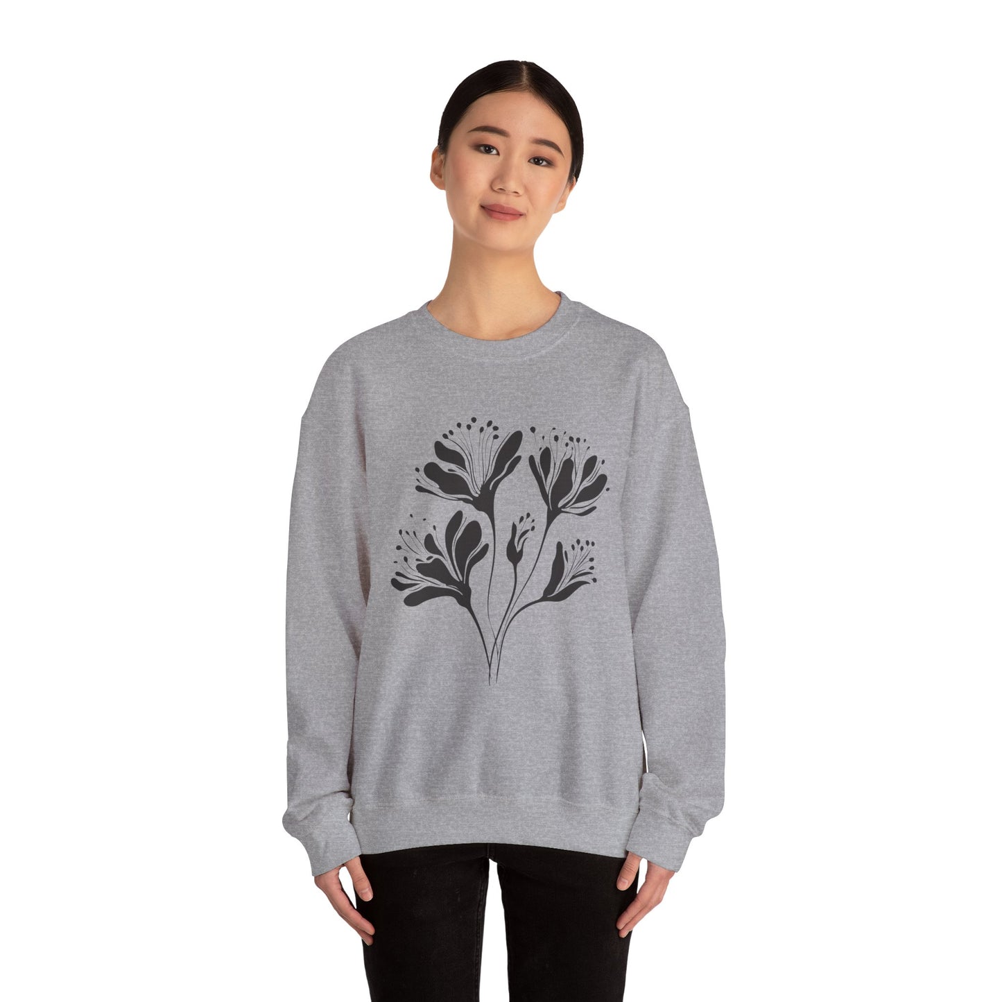 Minimal Floral Line Art Sweatshirt