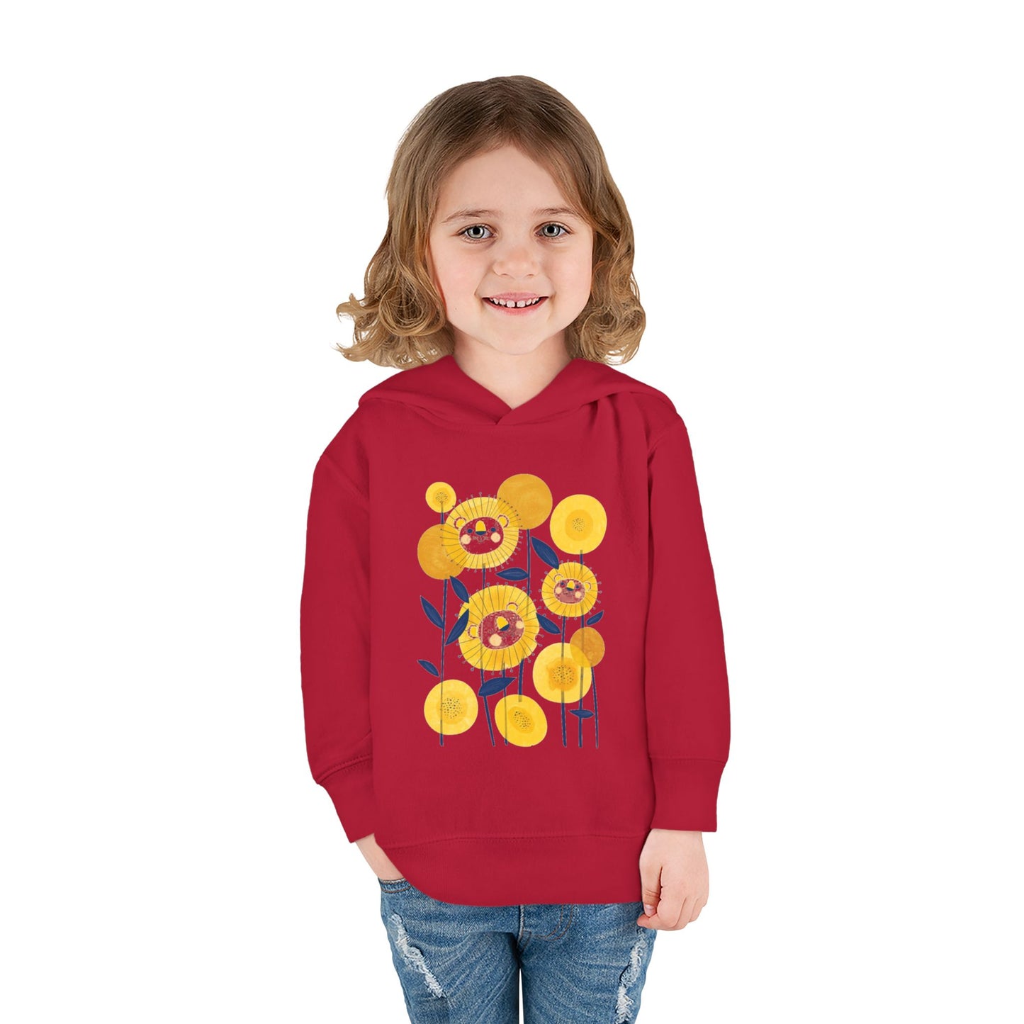 Smiling Flower Garden Toddler Hoodie