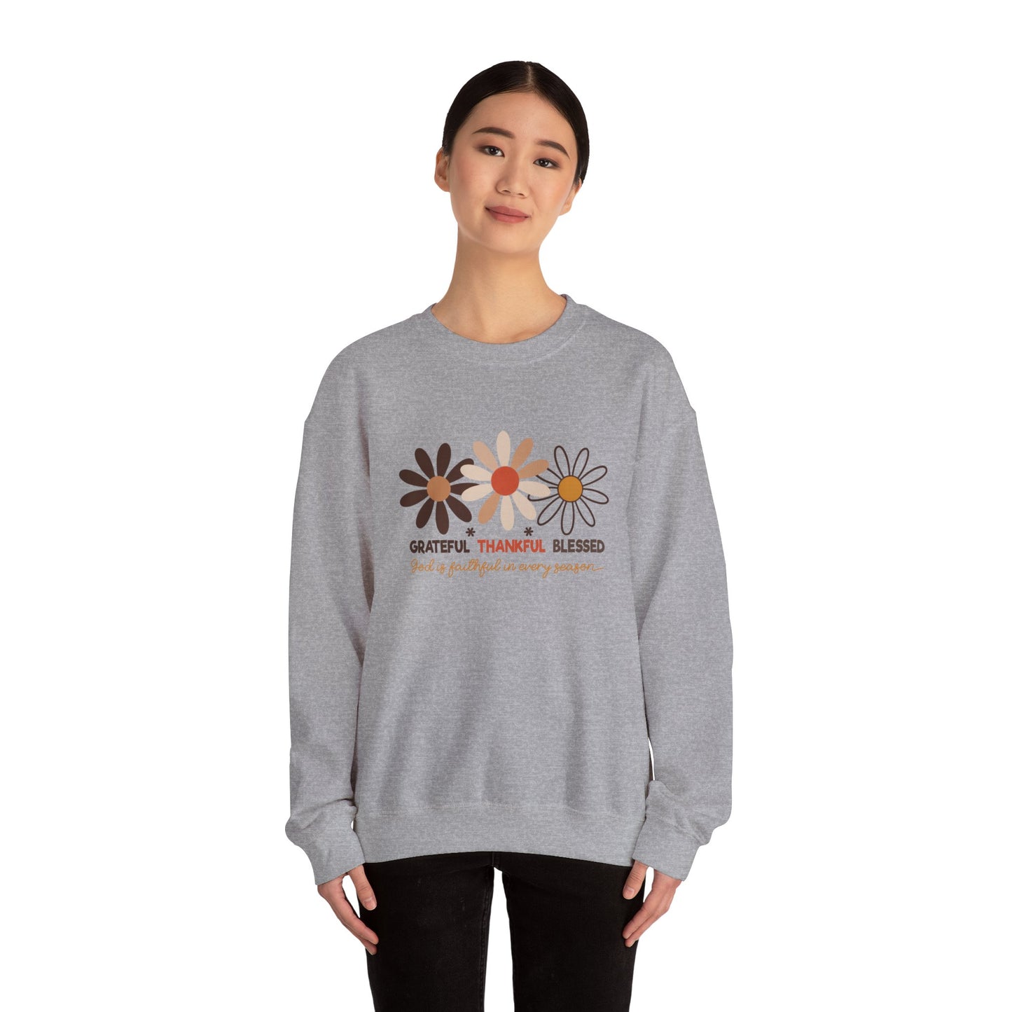 Grateful Thankful Blessed Women's Crewneck Sweatshirt