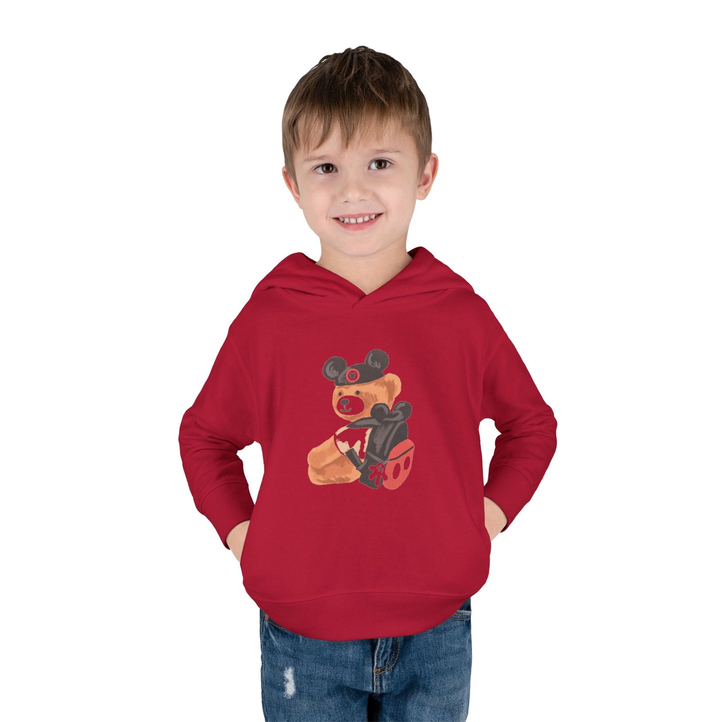 Playful Teddy Bear Toddler Pullover Hoodie