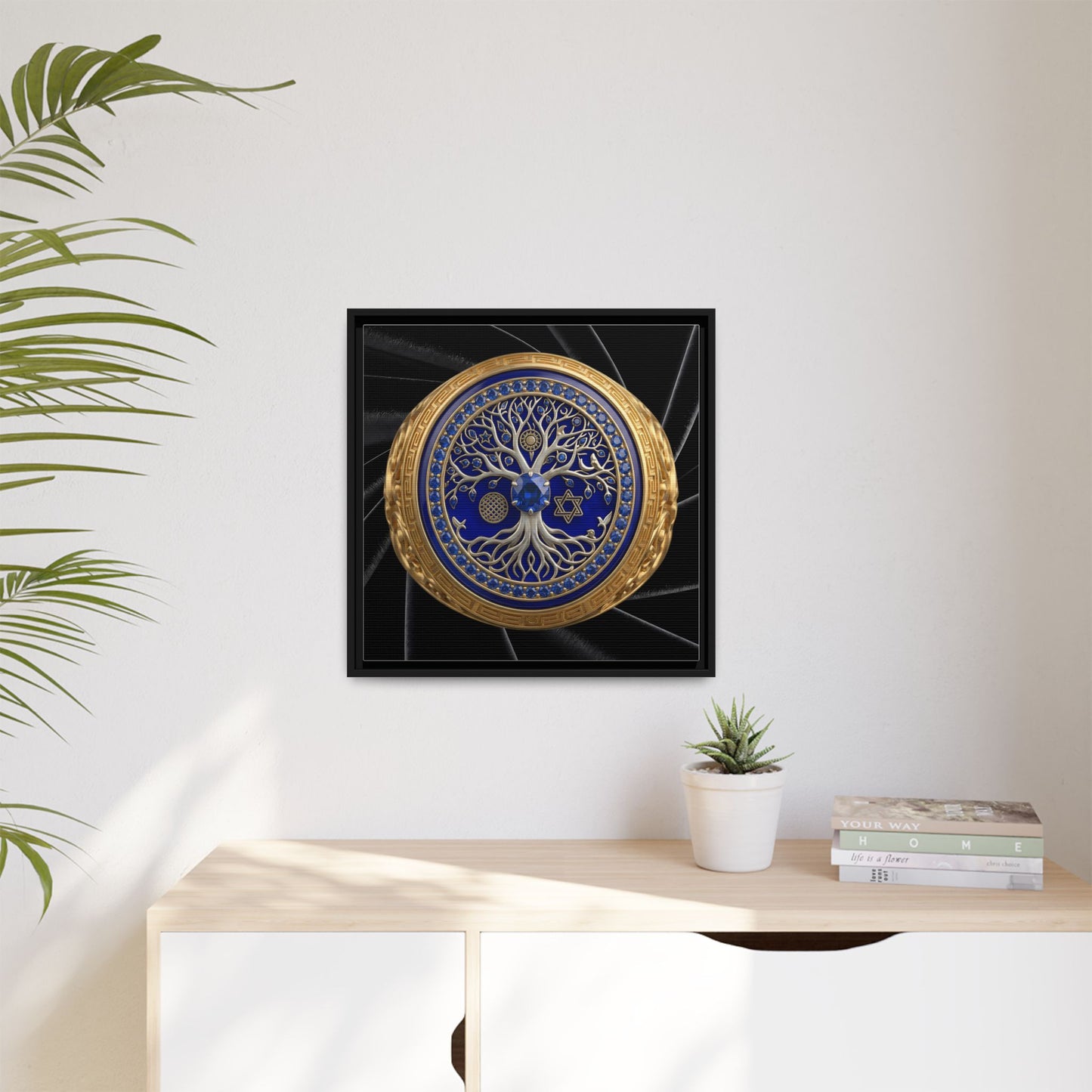 Filigree Tree of Life Framed Canvas