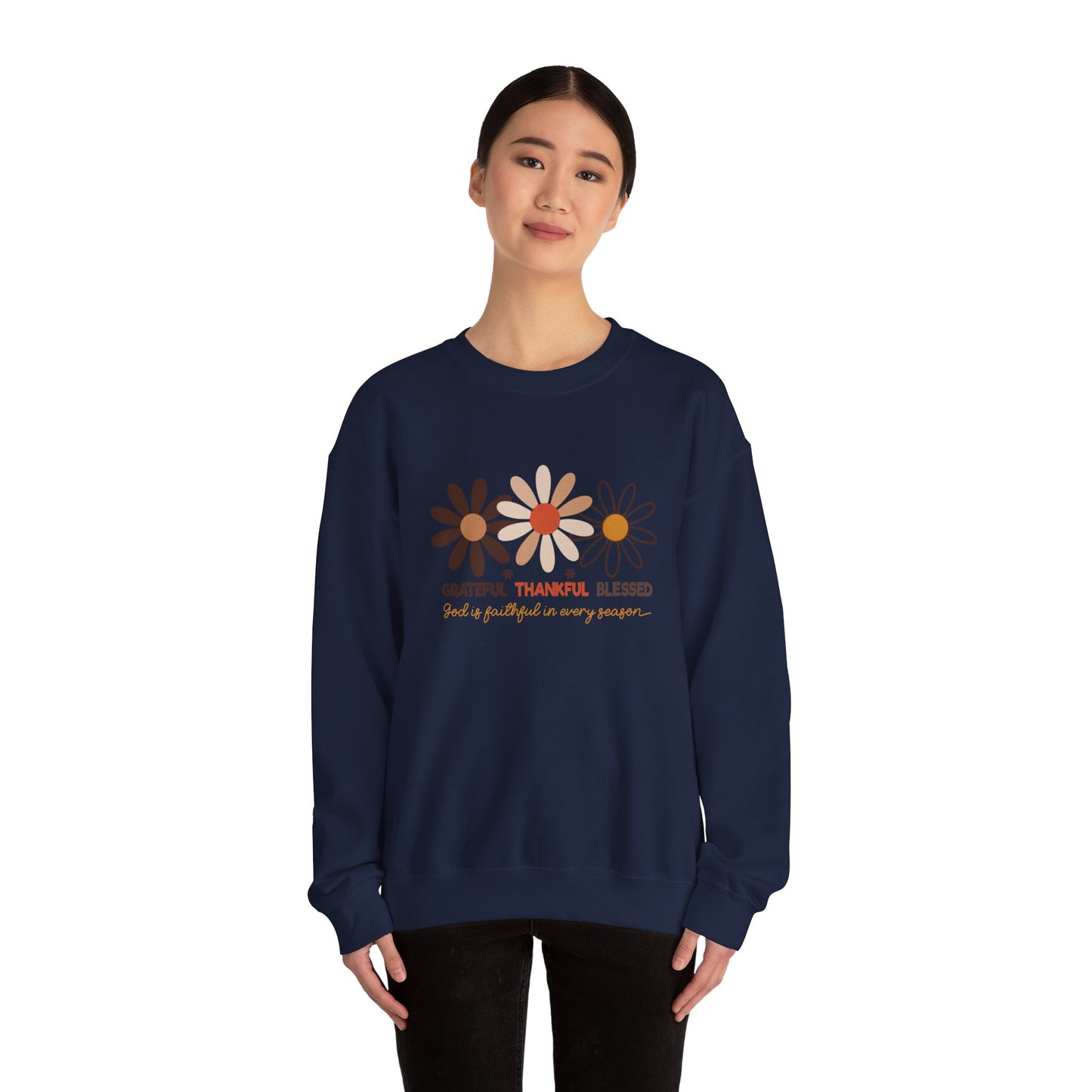 Grateful Thankful Blessed Women's Crewneck Sweatshirt