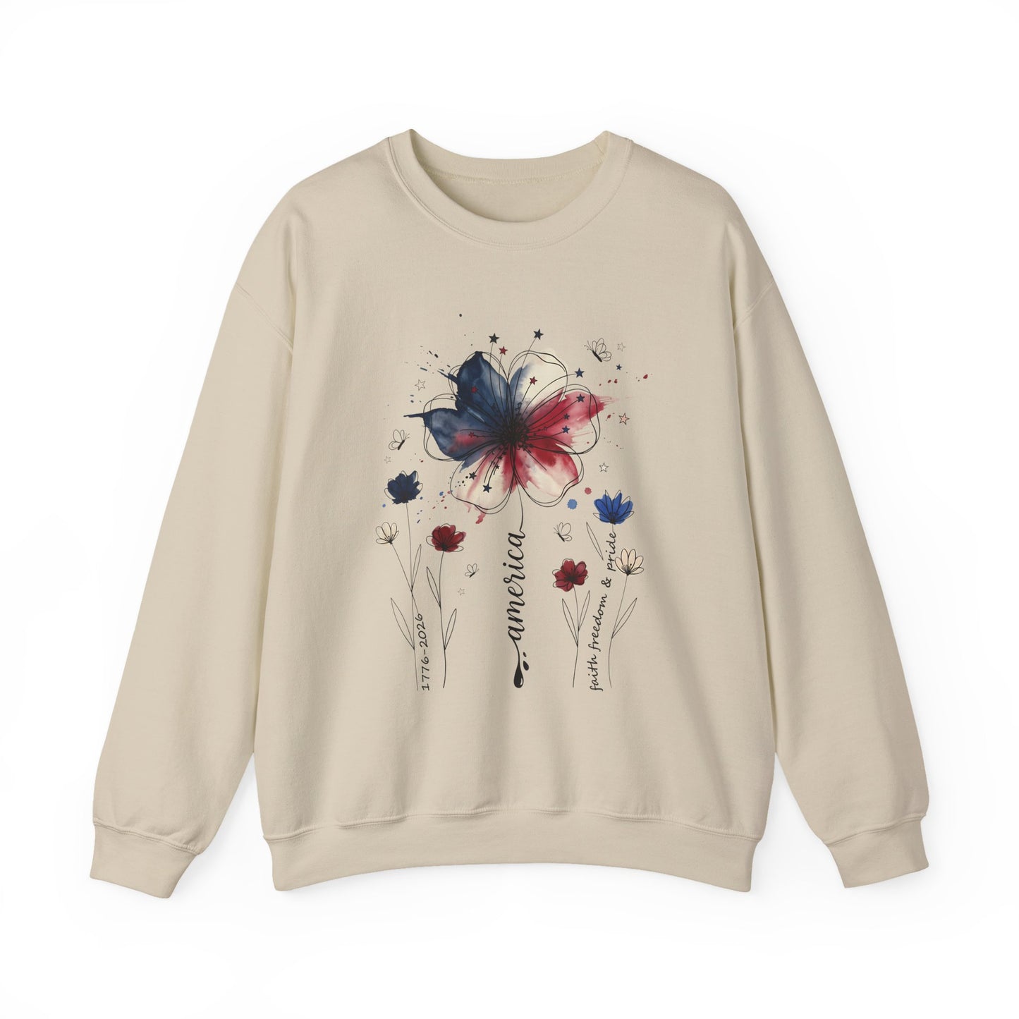 Midnight Bloom Graphic Crewneck Sweatshirt