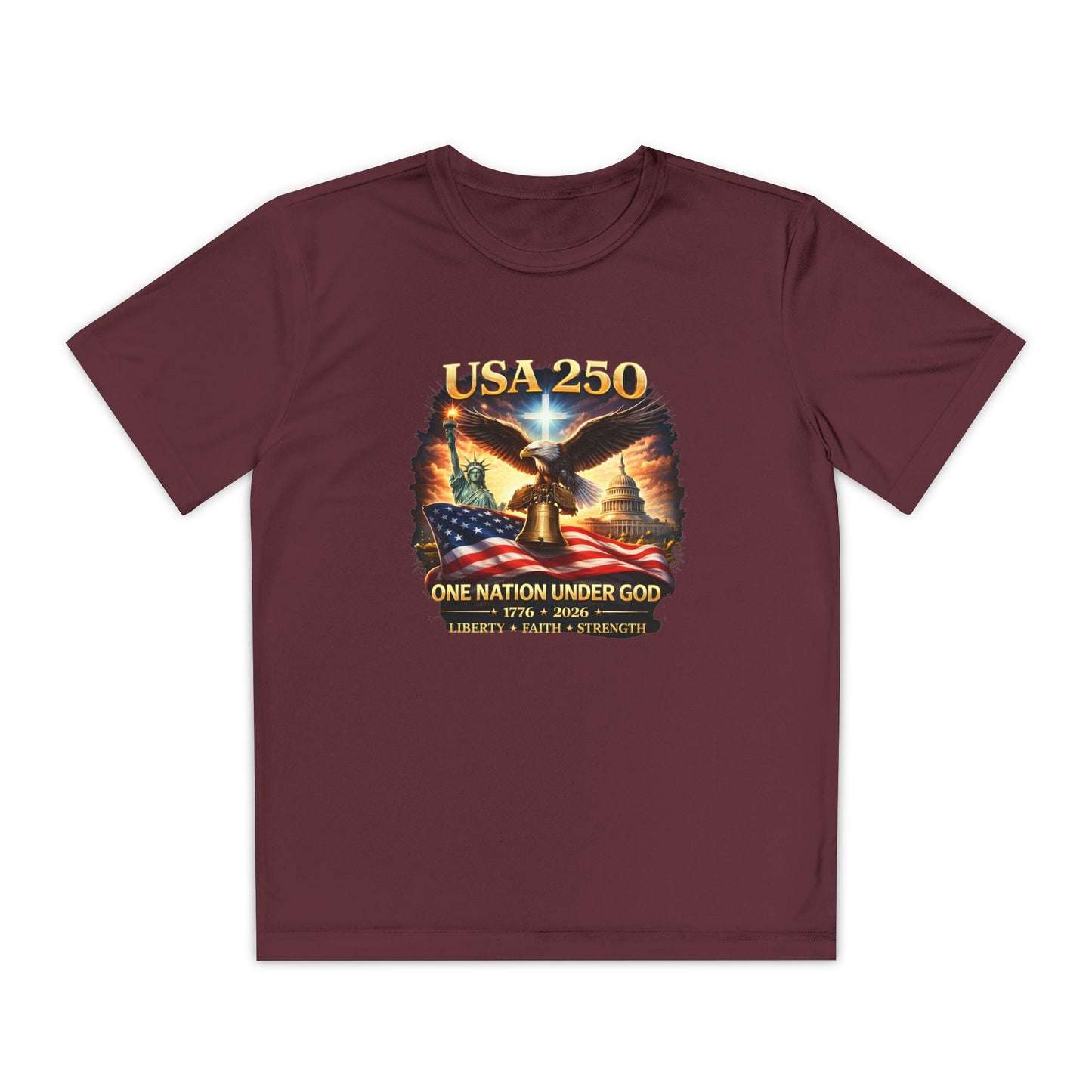 USA 250 Youth Patriotic Graphic Tee