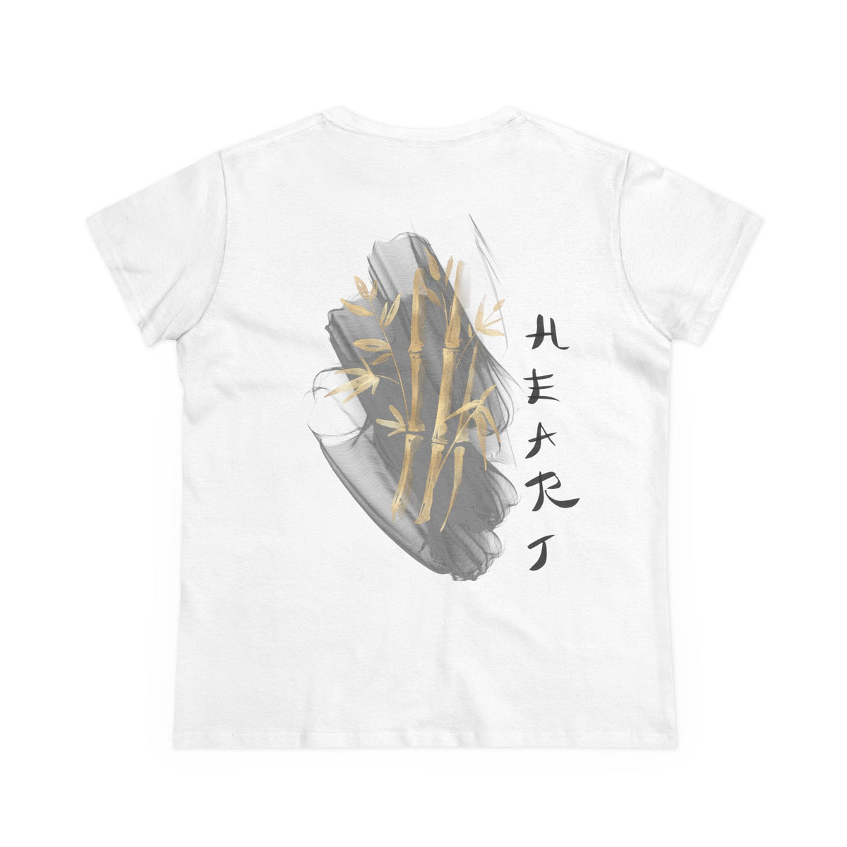 Golden Bamboo Ink Brush Back Print Women’s Tee