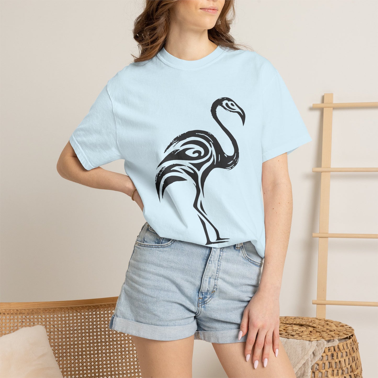 Flamingo Tribal Graphic T-Shirt
