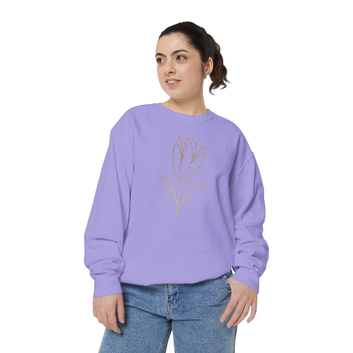 Floral Line Art Sweatshirt