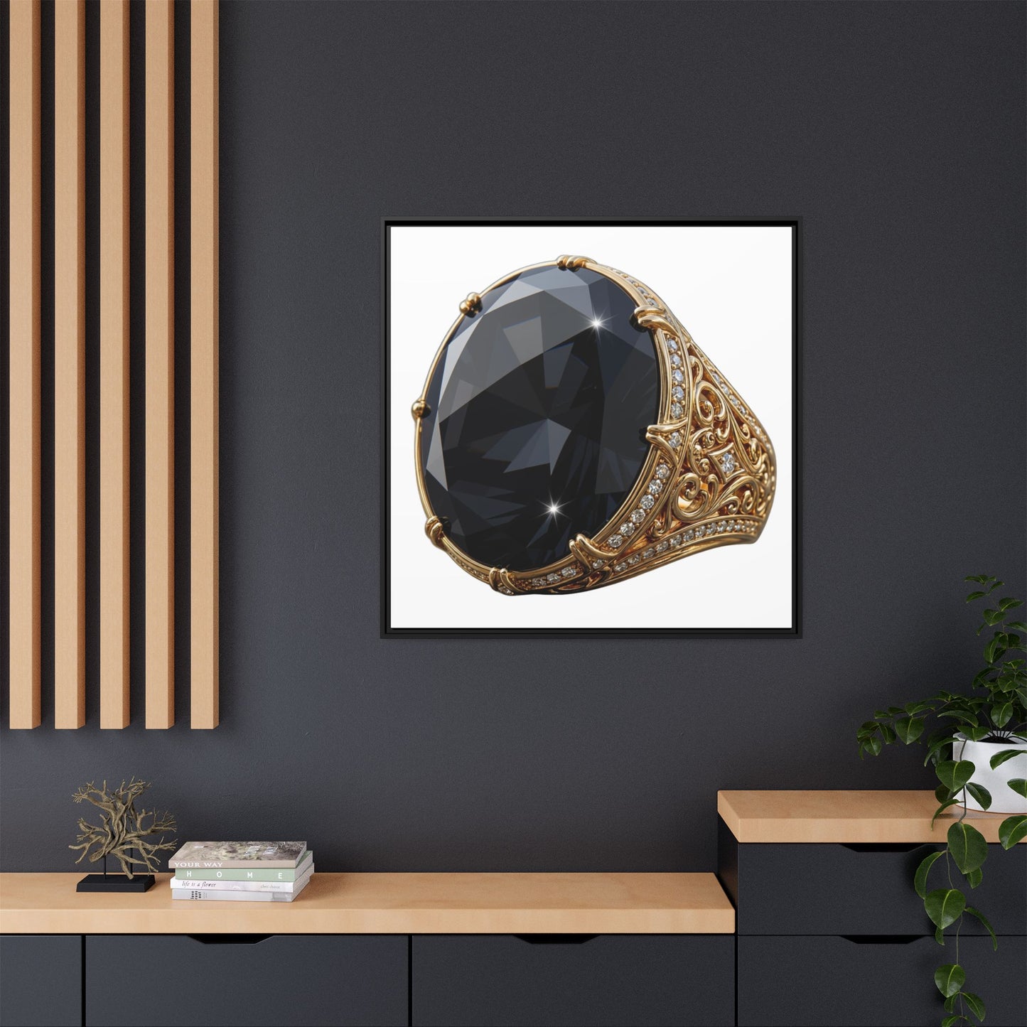 Black Diamond Minimal Glow Canvas