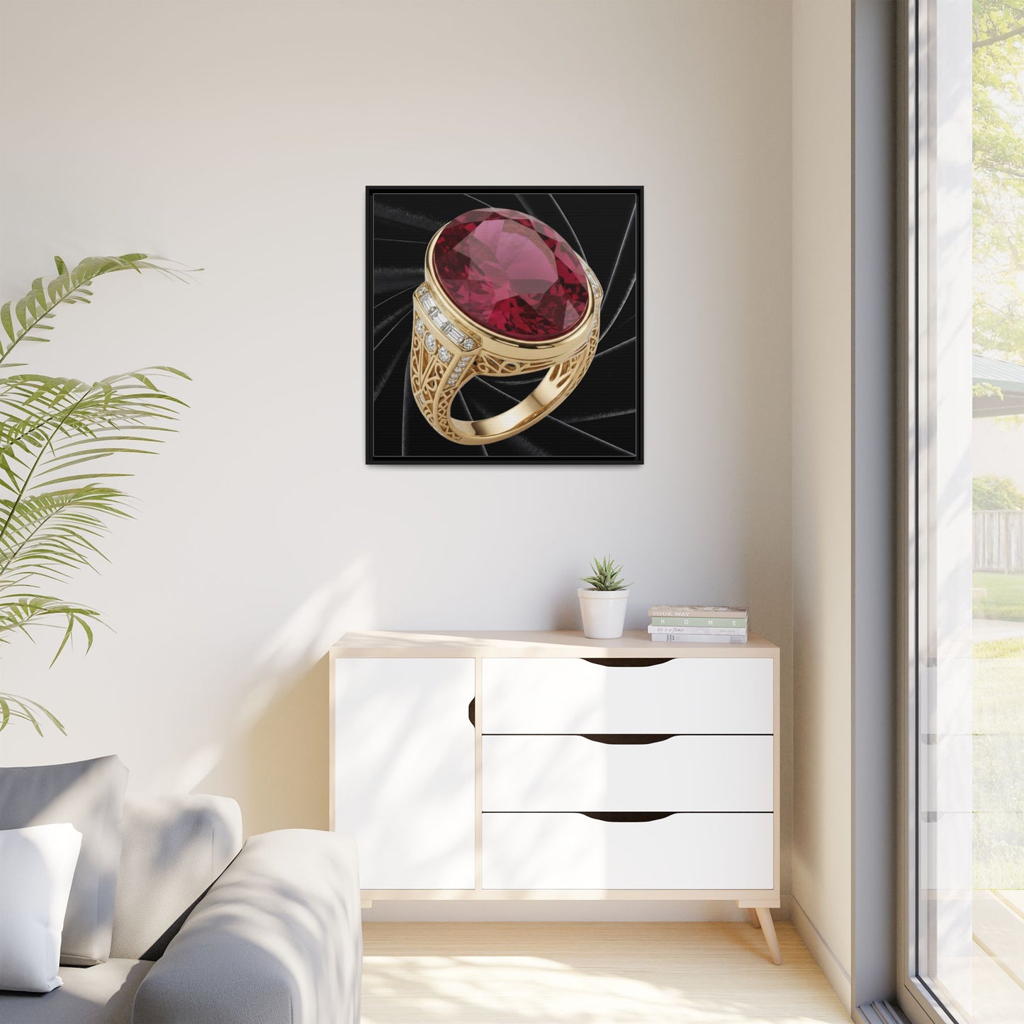 Noir Ruby Statement Canvas