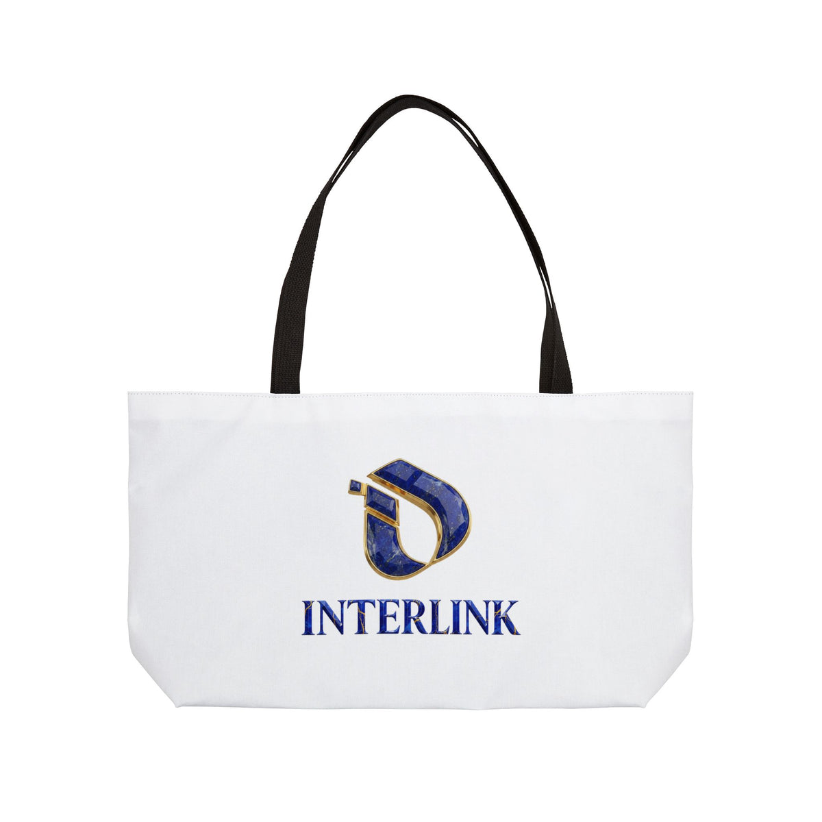 Lapis Lazuli Crest Interlink T-Bottom Tote Bag