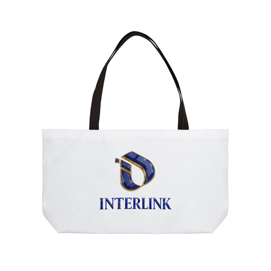 Lapis Lazuli Crest Interlink T-Bottom Tote Bag