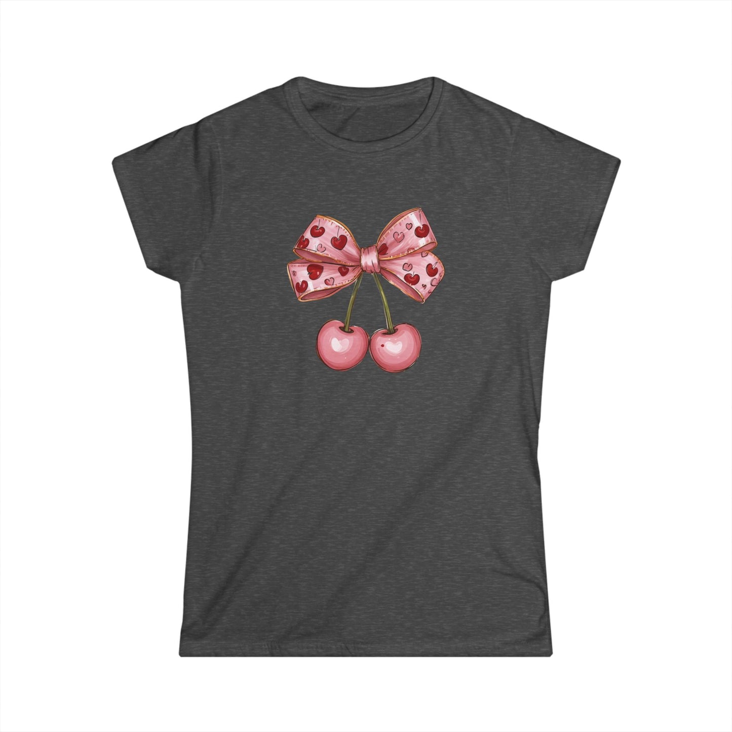 Pink Cherry Bow Graphic Women’s Tee