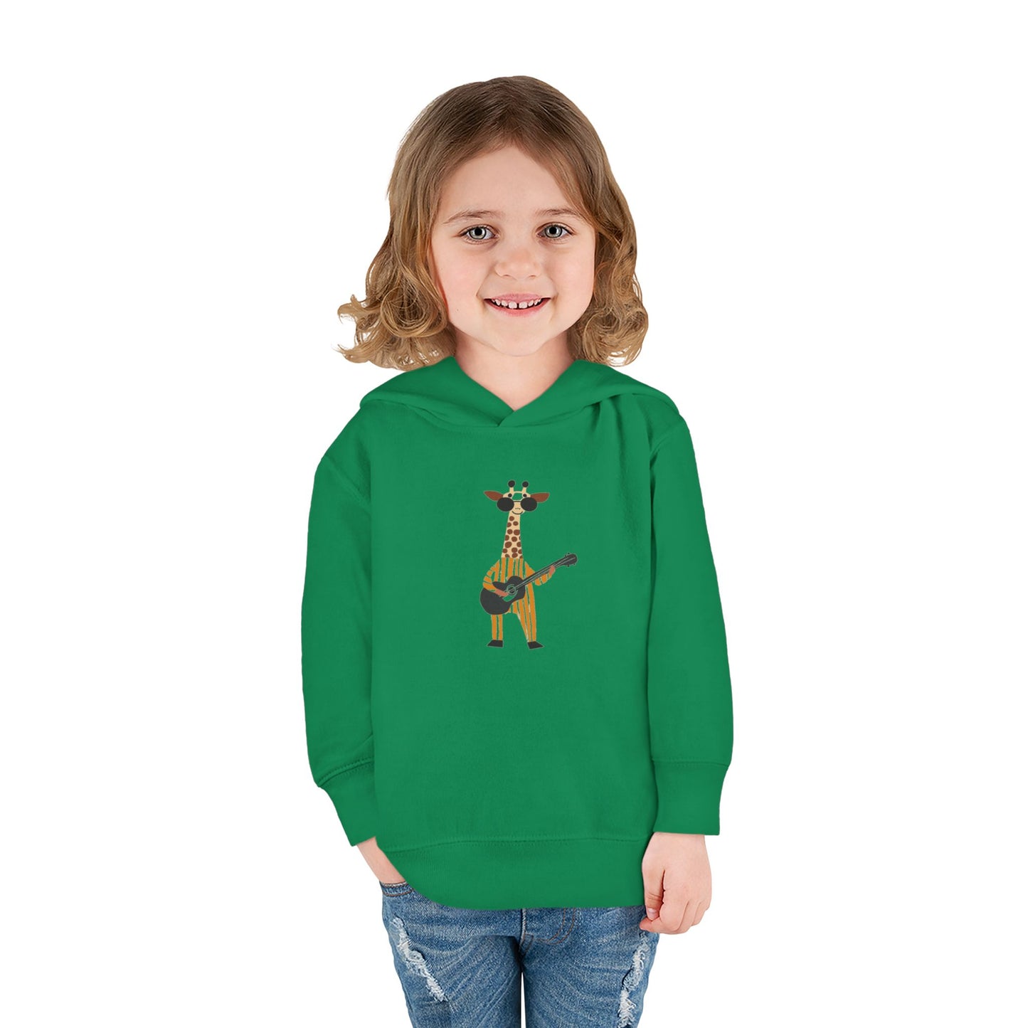 Guitar-Playing Giraffe Toddler Hoodie
