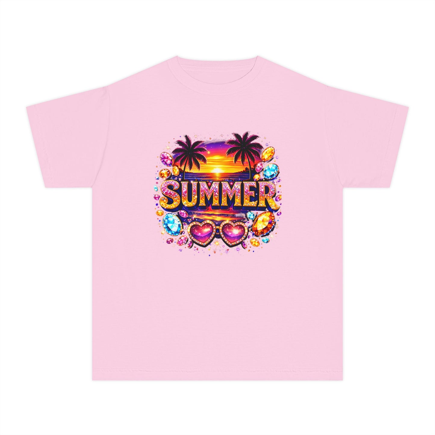 Youth Summer Retro Palm Beach Graphic Tee