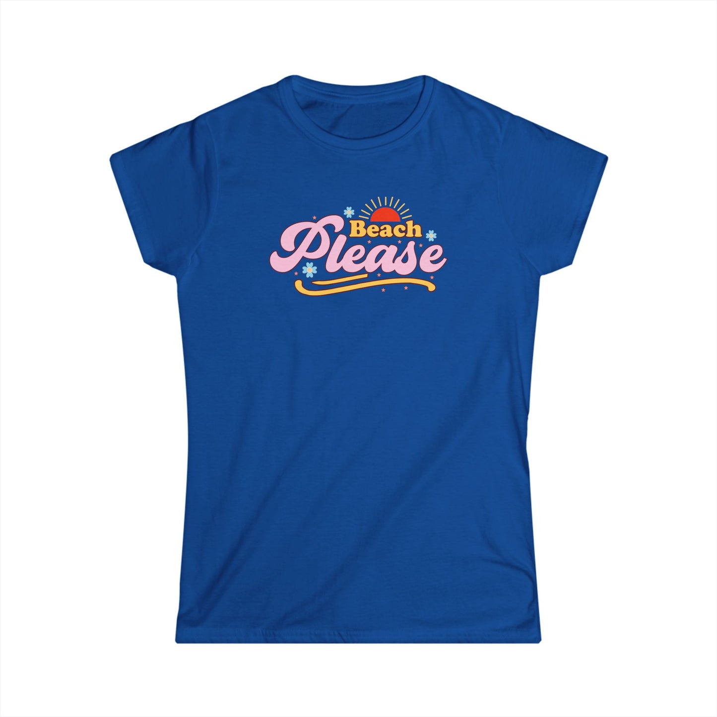 Beach Please Retro Sunset Tee