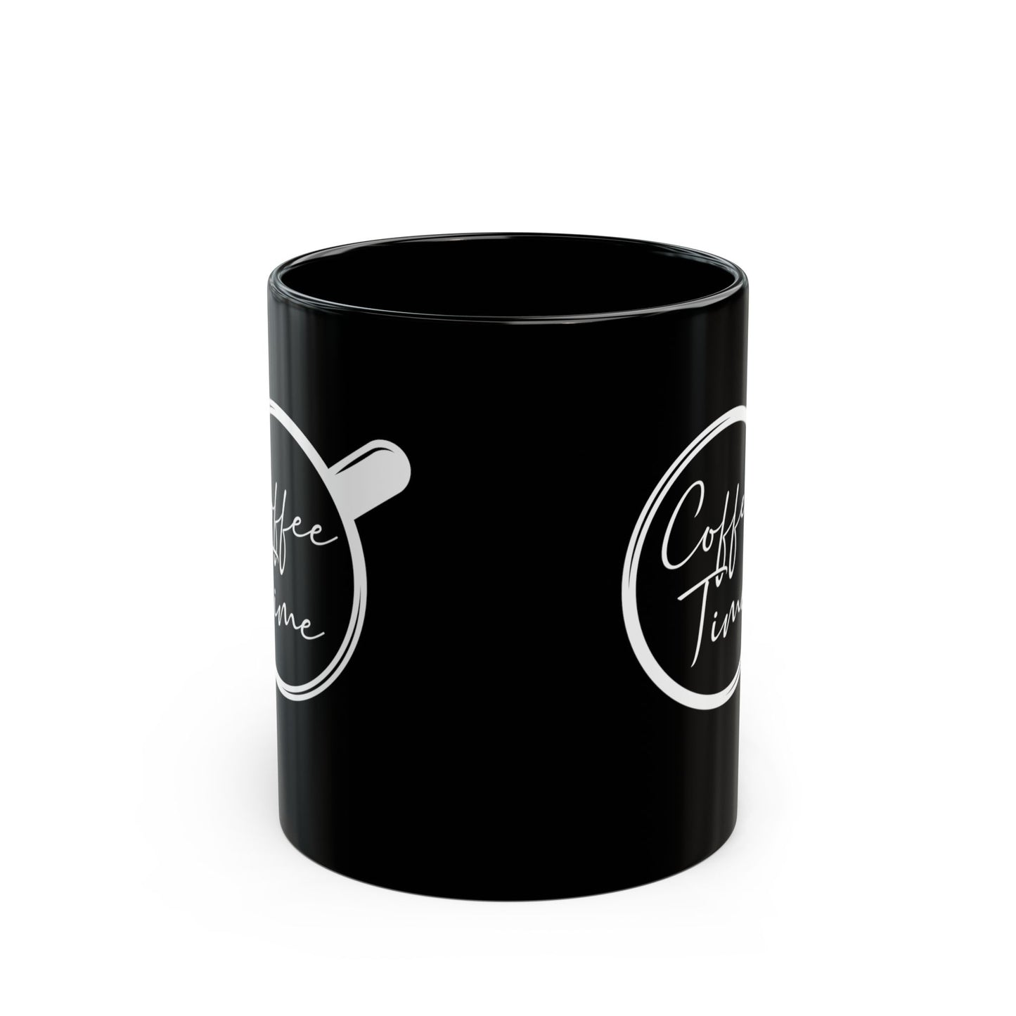 Coffee Time Black Ceramic Mug