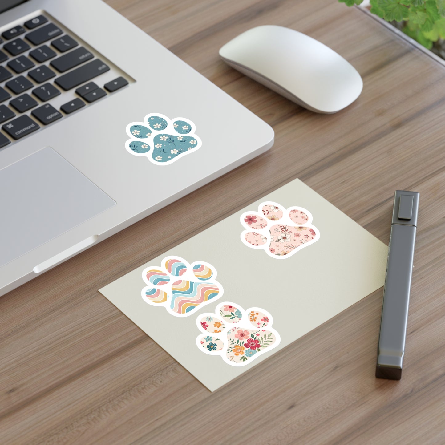 Pastel Meadow Paws Stickers