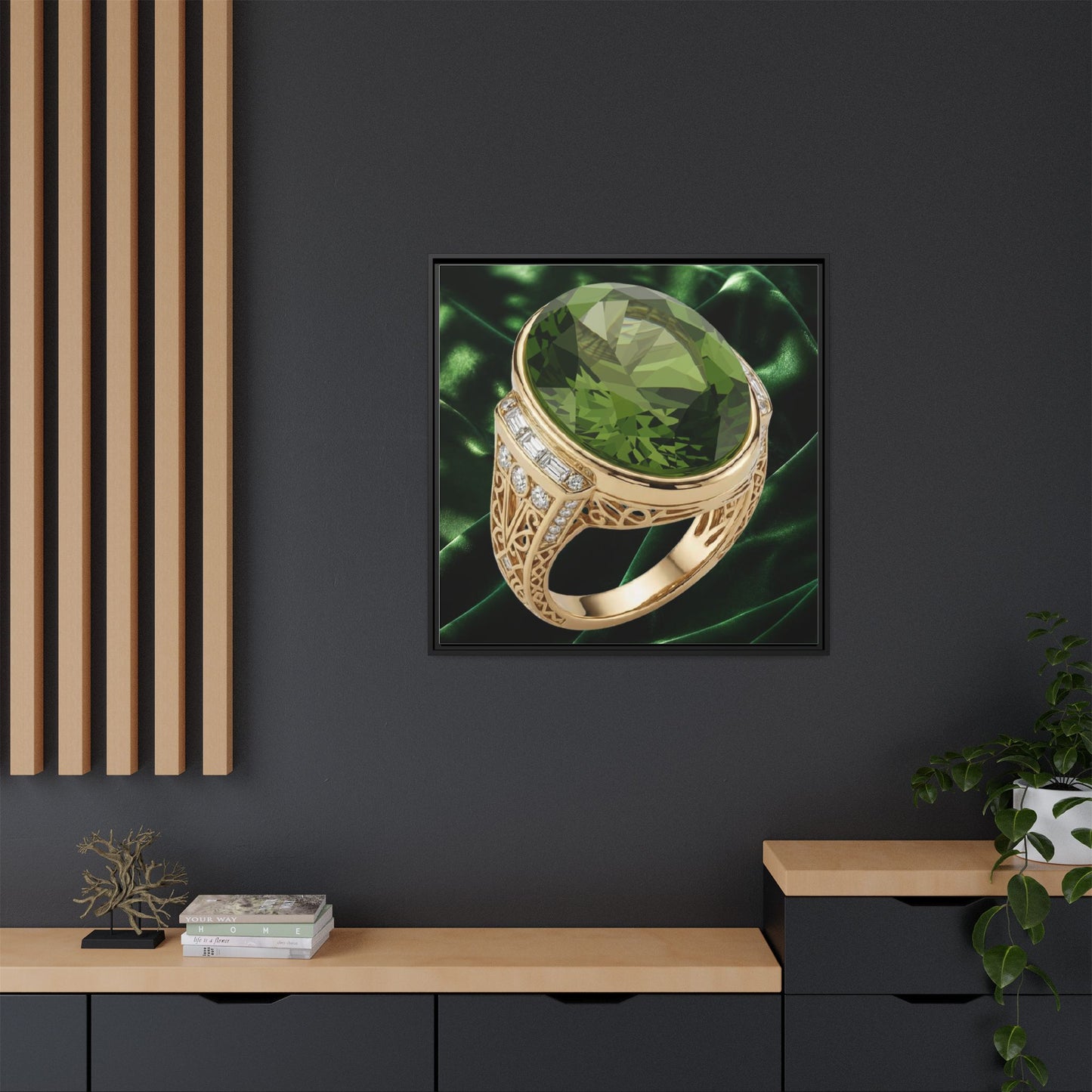 Peridot Emerald Radiance Ring Canvas