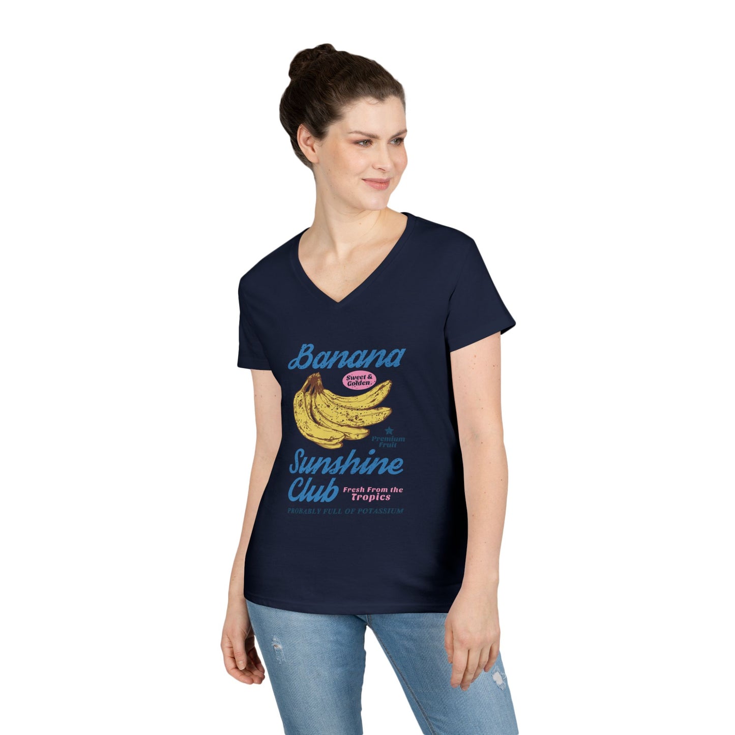 Banana Sunshine Club Women's V-Neck Tee