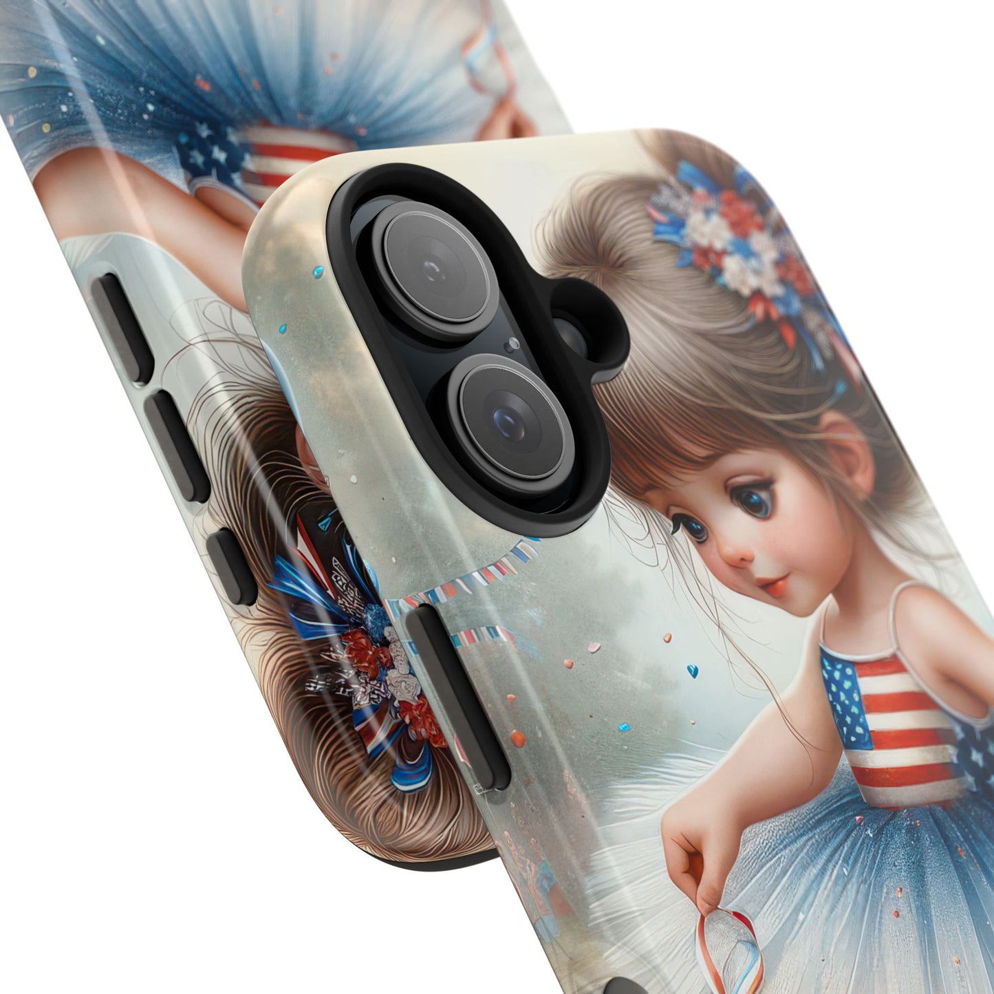Little Patriot Girl Tough Phone Case