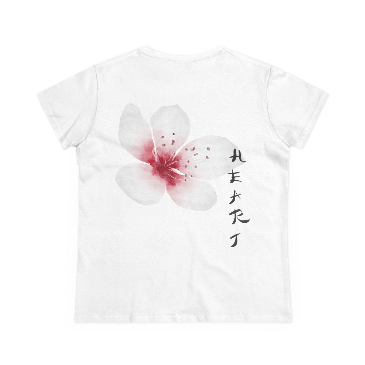 Sakura Blossom & HEART Back Print Women’s Tee