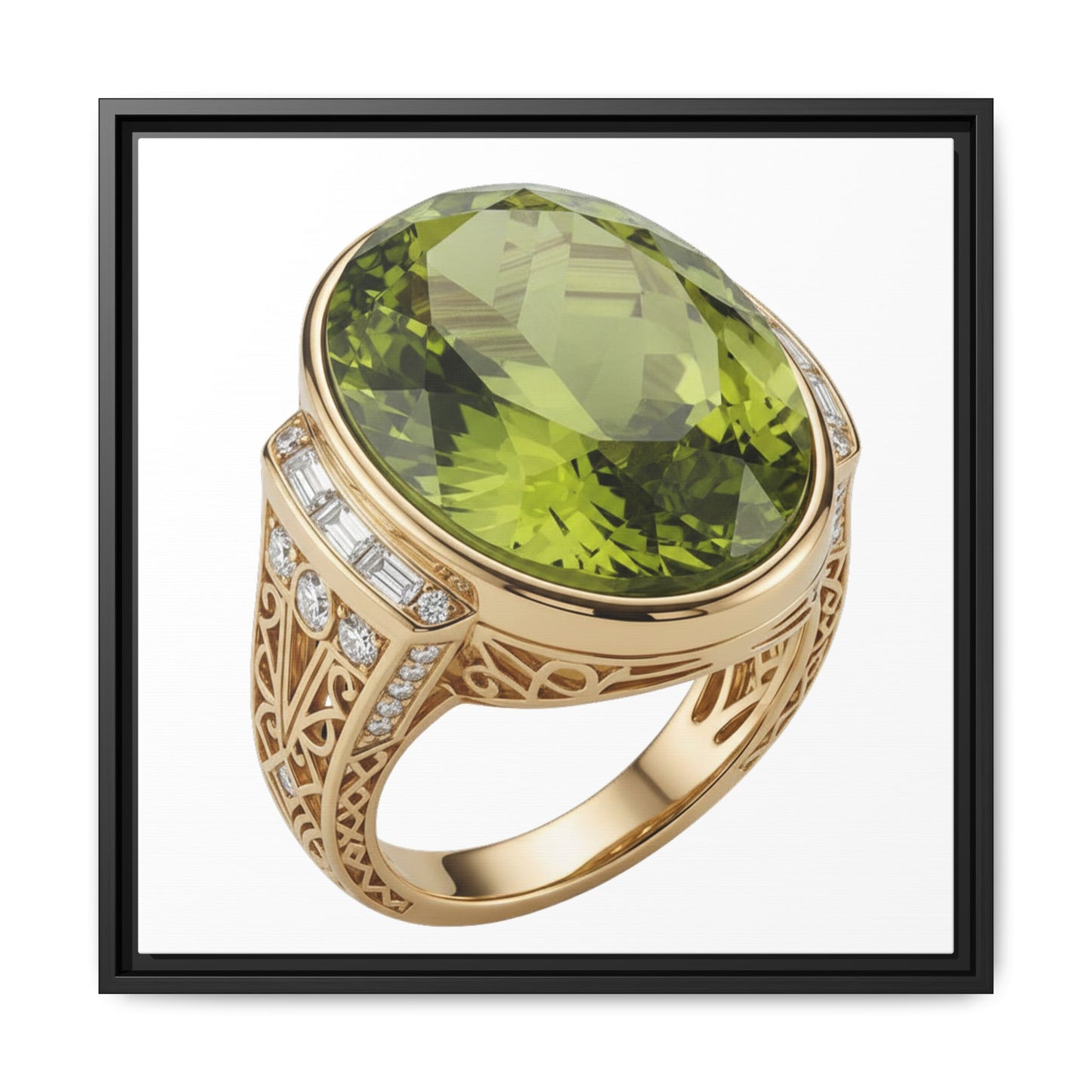 Verdant Oval Peridot Wall Art