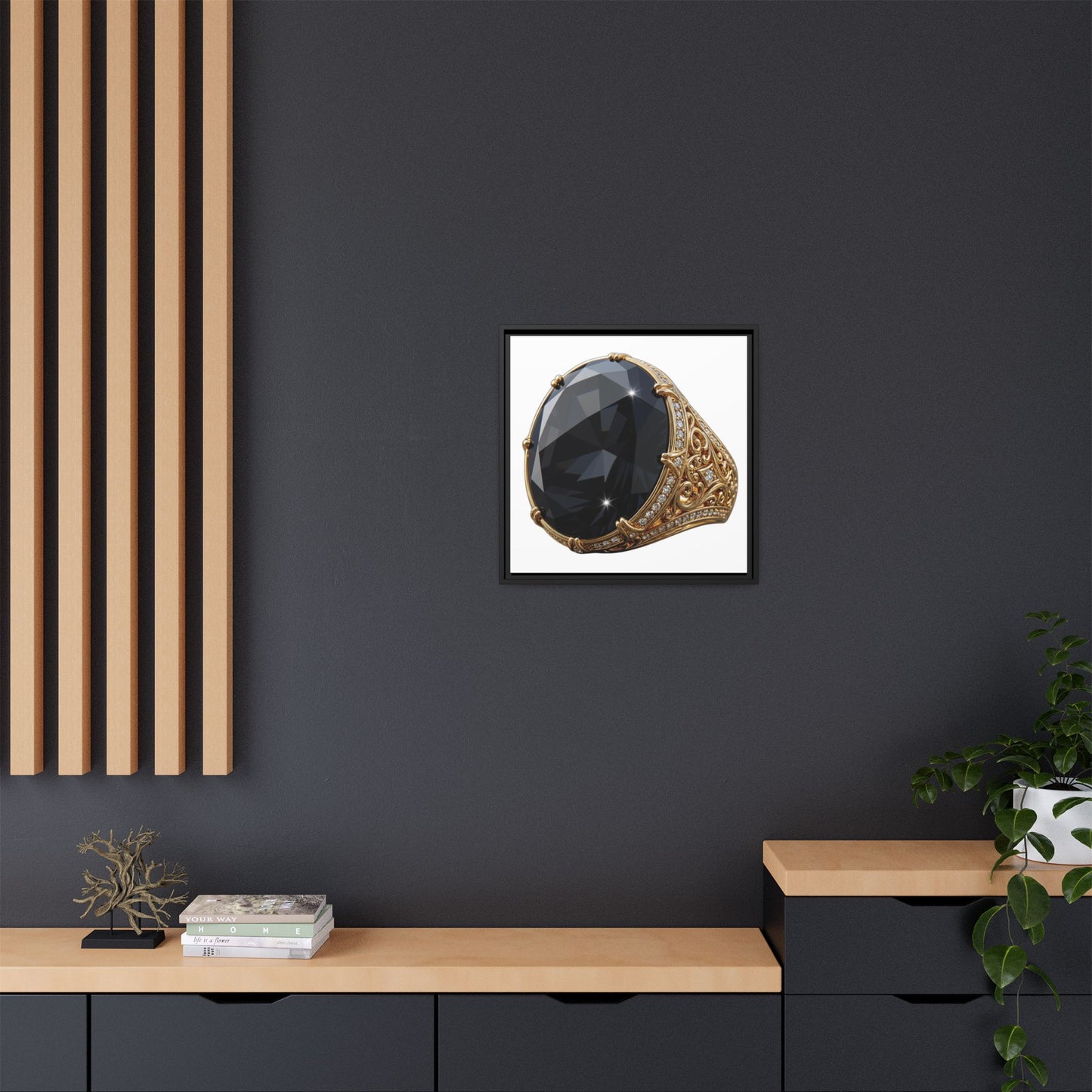 Black Diamond Minimal Glow Canvas