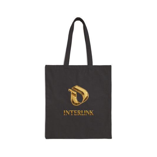 Heavy Canvas Tote with Interlink Gilded Crest