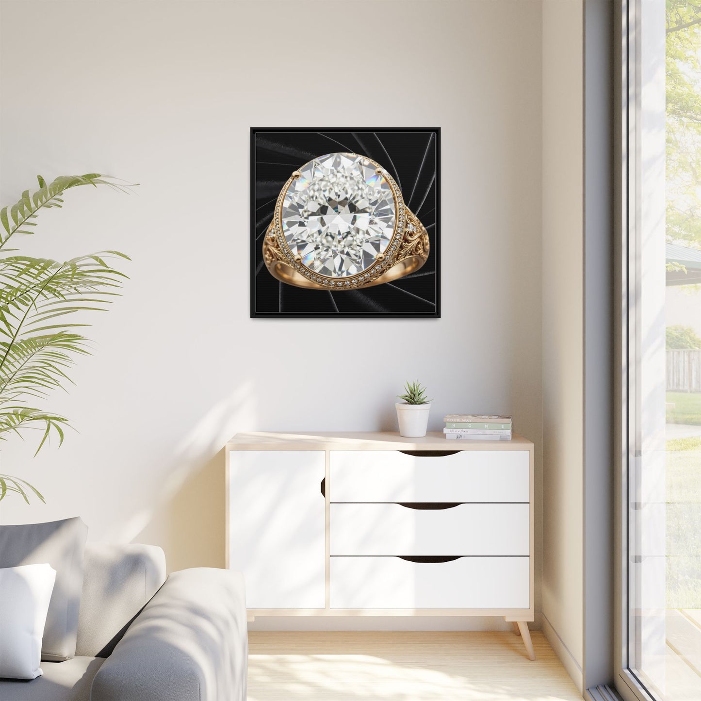 Prismatic Noir Canvas