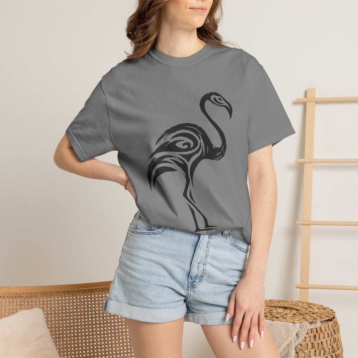 Flamingo Tribal Graphic T-Shirt