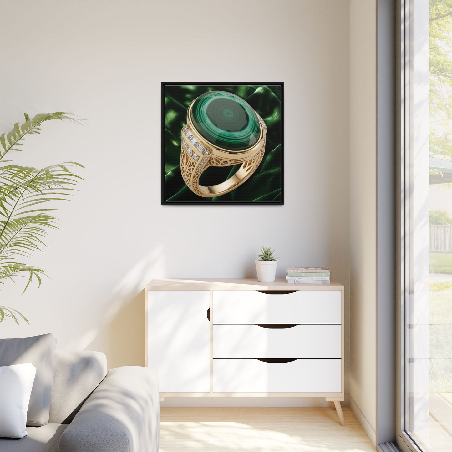 Malachite Oval Tribute Canvas