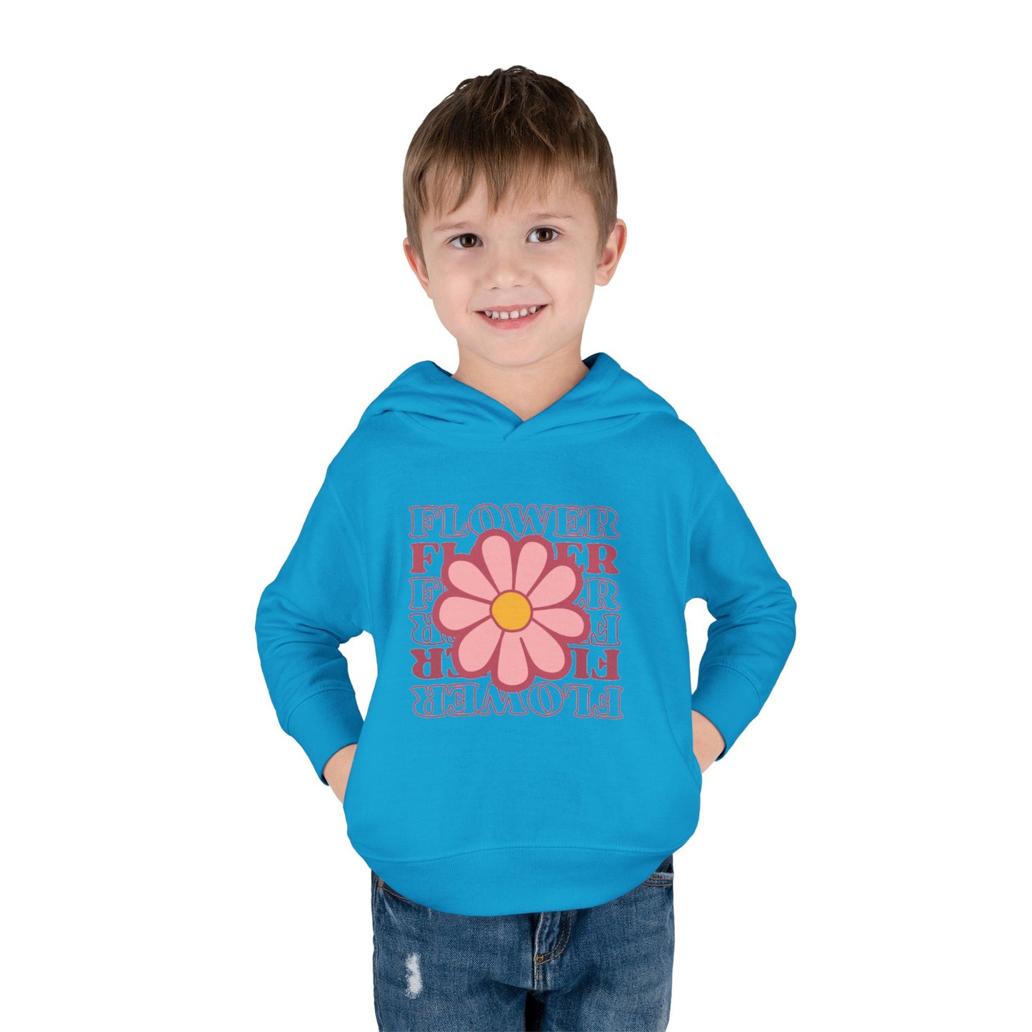 Retro Flower Typography Toddler Hoodie