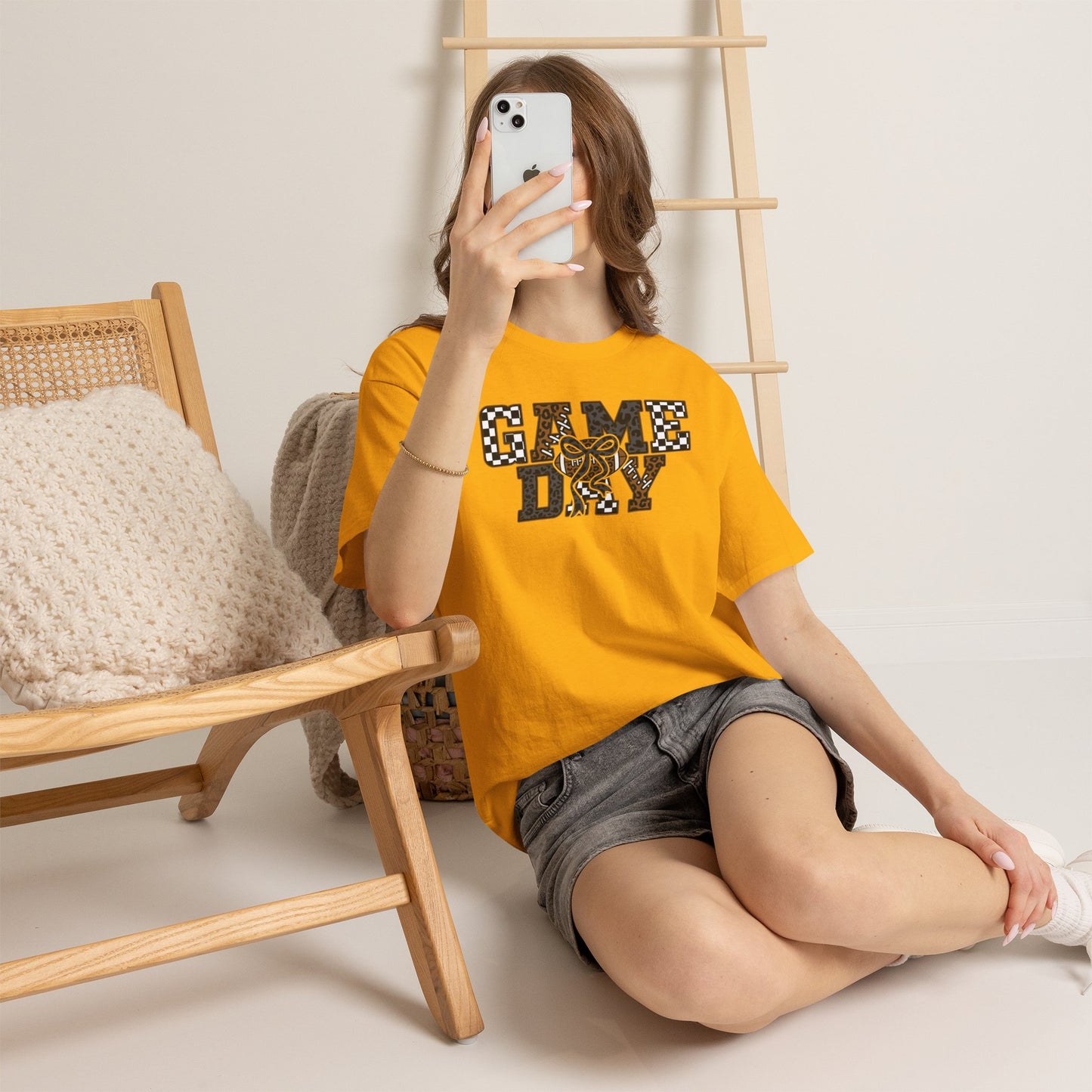 Game Day Leopard Football T-Shirt