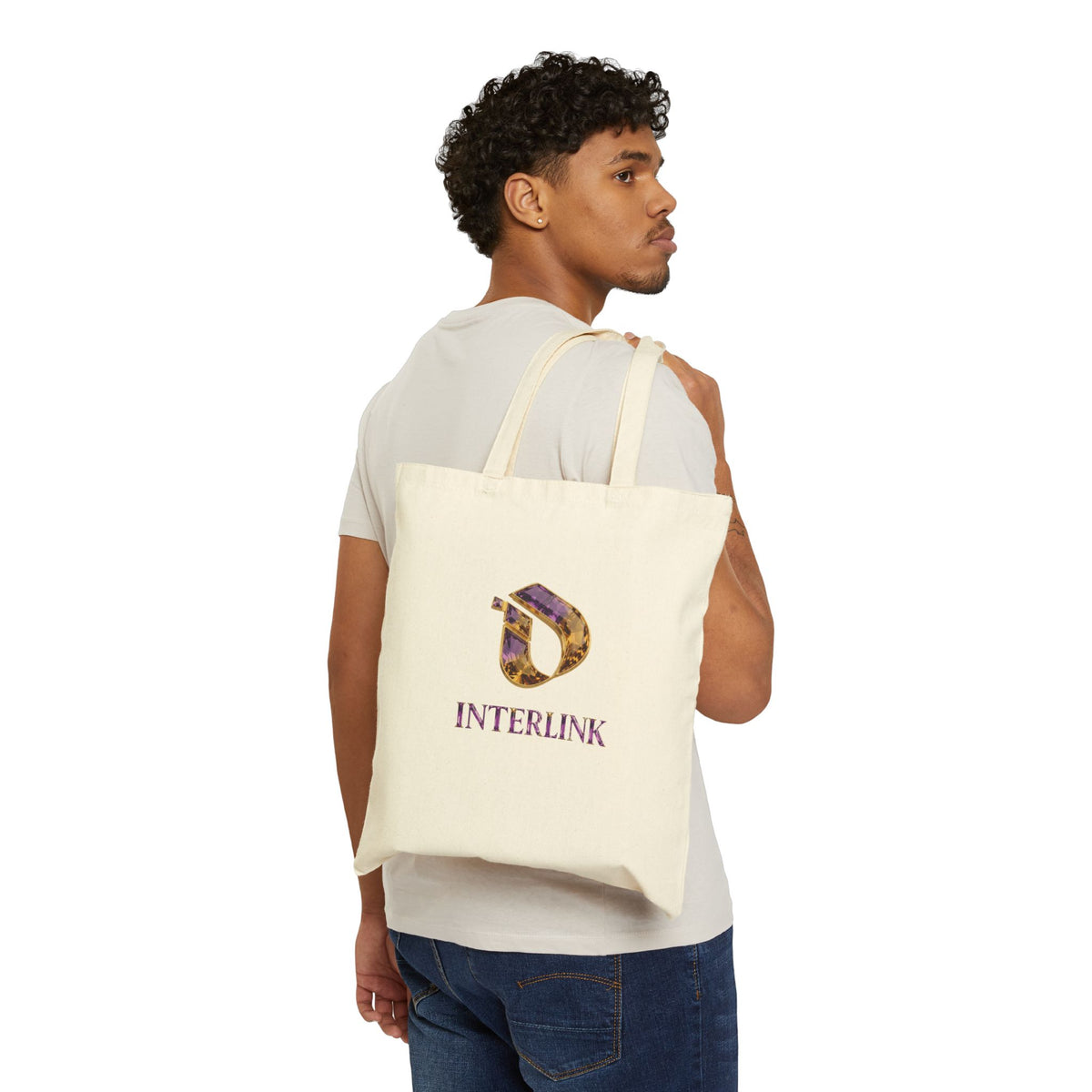 Ametrine Facetline Interlink Heavy Canvas Tote