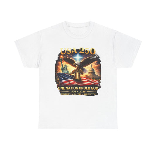 USA 250 Patriotic Tee – One Nation Under God 1776 Shirt