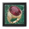 Verdant Ruby Marble Canvas