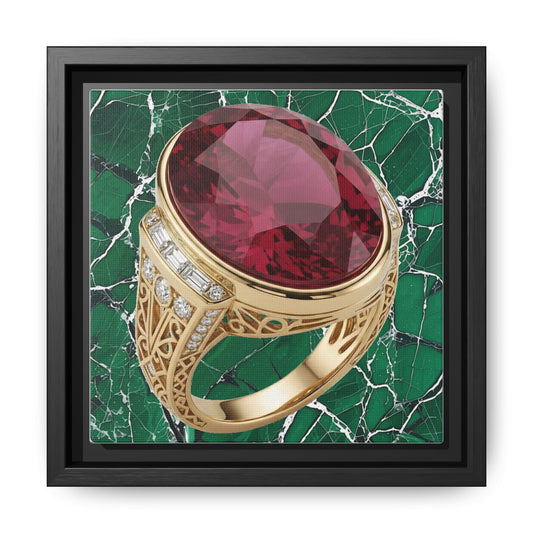 Verdant Ruby Marble Canvas